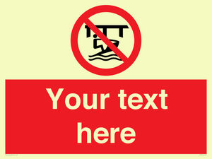 Custom Do not use watercraft in the vicinity of piers